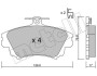 Колодки гальмівні (передні) Mitsubishi Carisma 95-06/Volvo S40 I/V40 95-04 Metelli 22-0286-0 (фото 2)