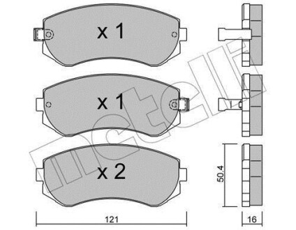 Колодки тормозные (передние/задние) Nissan Almera I/Patrol GR V Wagon 95-02 Metelli 22-0304-0