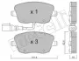 Колодки гальмівні (передні) Seat Ibiza/VW Polo 01-09/Skoda Fabia 99-14/Roomster 06-15 (+датчик) Metelli 22-0547-1 (фото 10)