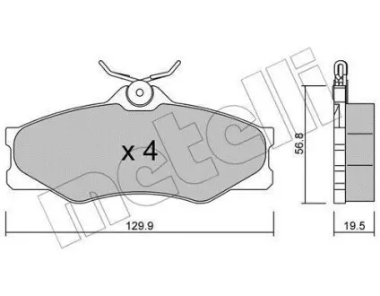 Колодки тормозные (передние) VW T3 81-92 Metelli 22-0636-0