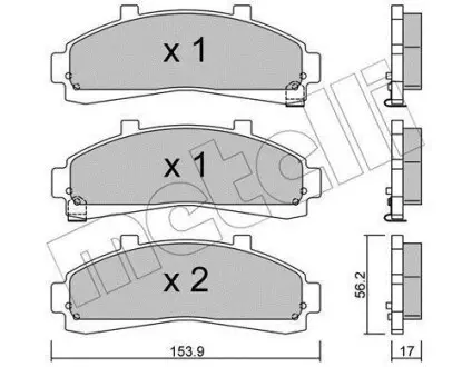 Колодки гальмівні Ford Explorer/Ranger 3.0/4.0 90-98 Metelli 22-0683-0