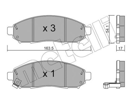 Колодки тормозные (передние) Nissan Partfinder/NP300 Navara 05- Metelli 22-0743-0