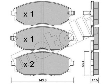 Колодки гальмівні (передні) Chevrolet Epica 04-11 Metelli 22-0845-0