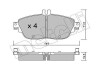 Колодки гальмівні (передні) MB A-class (W176)/B-class (W242/W246)/GLA-class (X156) 11-/Infiniti 15- Metelli 22-0965-0 (фото 1)