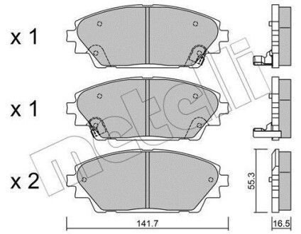 Колодки тормозные (передние) Mazda 3 13-/CX-3 15- Metelli 22-0992-0