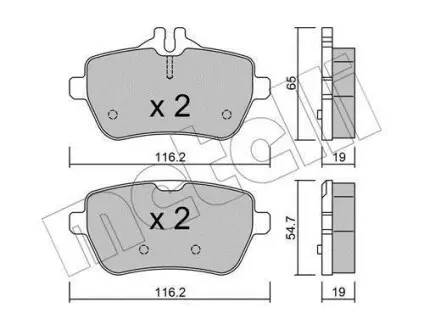 Колодки тормозные (задние) MB S-class (W222/V222/X222/C217) 13- Metelli 22-1022-0