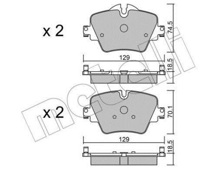 Комплект тормозных колодок (дисковых) Metelli 22-1037-0