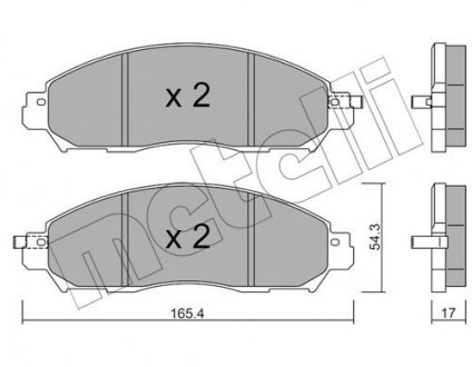 Колодки тормозные (передние) Nissan NP300 Navara 15- Metelli 22-1081-0