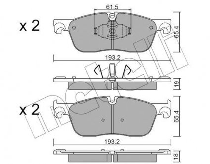 Колодки тормозные (передние) Land Rover Discovery/Range Rover 2.0D 11- Metelli 22-1123-0