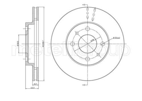 Диск тормозной Metelli 23-0553