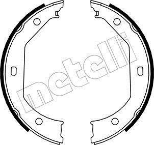 Колодки ручника BMW 1 (E81/E82/E88)/3 (E46/E90/E91)/5 (E39) 95-13 (185x20) Metelli 53-0017