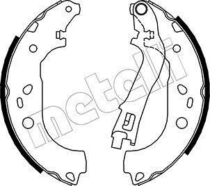 Тормозные колодки задние (барабанные) (228x40) Fiat Doblo Idea Opel 01- Metelli 530088