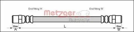 Шланг тормозной METZGER 4114672