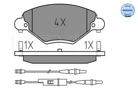 Колодки гальмівні (передні) Citroen C5 01- (з датчиком) MEYLE 025 232 7717/W