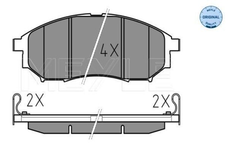 Колодки гальмівні (передні) Renault Koleos 08-/Nissan Qashqai 07-13/Pathfinder/NP300/Murano 05- MEYLE 025 236 9816/W