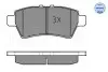Комплект тормозных колодок из 4 шт. дисков MEYLE 025 242 4016/W (фото 2)