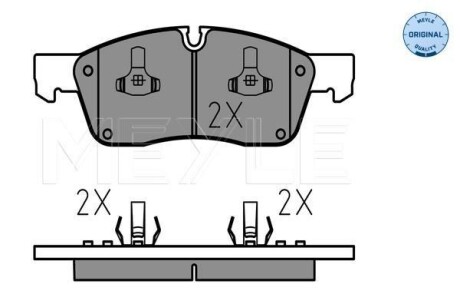 Колодки тормозные (передние) Jeep Grand Cherokee IV 3.0-6.4 10-(194.6x64.1x19.2) MEYLE 025 251 9021