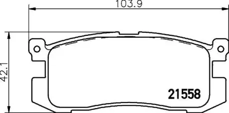 Тормозные колодки задние (13 мм) (система SUMITOMO) Ford Mazda 83-98 MINTEX MDB1476