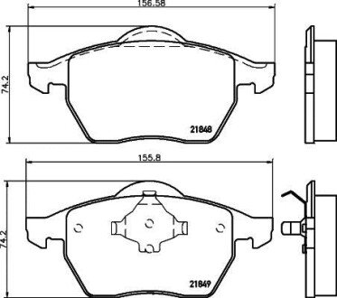 Гальмівні колодки перед. VW Sharan 95-00 SEAT Alhambra FORD Galaxy MINTEX MDB1741