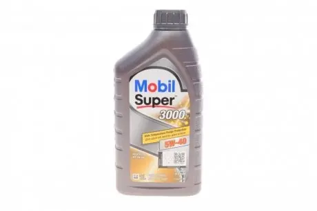 Олива 5W40 Super 3000 X1 (1L) (MB 229.3/VW 502.00 505.00/PORSCHE A40/RN 0700/RN 0710/GM-LL-B-025) MOBIL 152567
