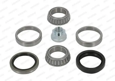 Комплект подшипников предназначенных для монтажа на ступицу, роликовые, с элементами монтажа. MOOG DE-WB-12059
