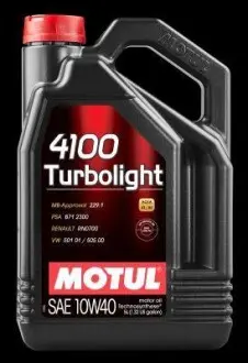 Олія двигуна 4100 TurboLight 10W-40 5L MOTUL 100357