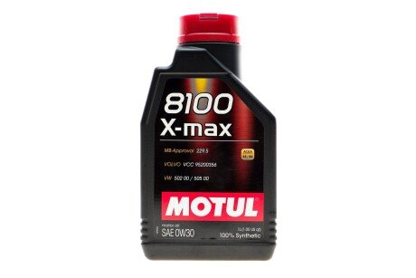 Масло 8100 X-max SAE 0W30 1L MOTUL 347201