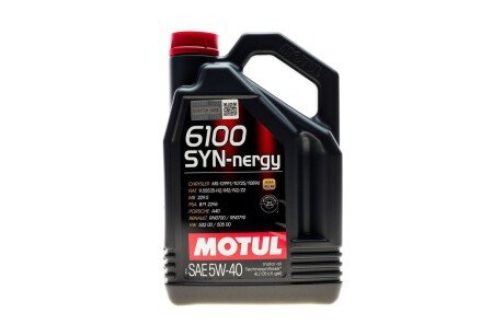 Масло 6100 Syn-nergy SAE 5W40 4L MOTUL 368350