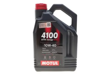 Олива 10W40 4100 Syn-nergy Spec (4L) (MB 229.3/RN0710/RN0700/PSA B71 2300/VW 501 01/VW505 00) (112891) MOTUL 387707