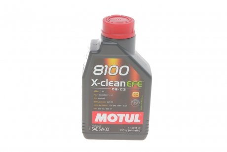 Масло 8100 X-CLEAN EFE 5W30 1L MOTUL 814001