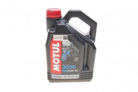 Олива 20W50 4T 3000 (4L) (104050) MOTUL 837041