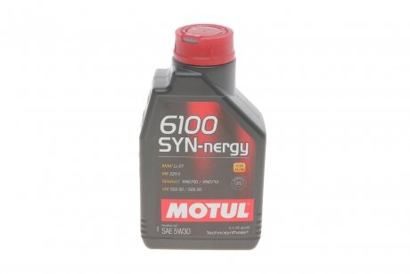 Масло 6100 Syn-nergy SAE 5W30 1L MOTUL 838311