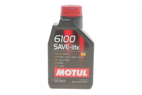 Олива 6100 Save-lite SAE 5W20 1L MOTUL 841311