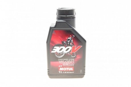 Масло 15W60 300V 4T Factory Line Off Road SAE 15W60 (1L) (104137) MOTUL 845711