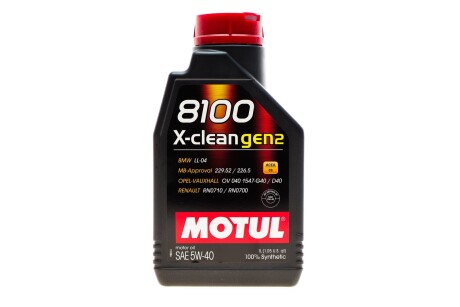 Олива 8100 X-CLEAN GEN2 5W-40 1L MOTUL 854111