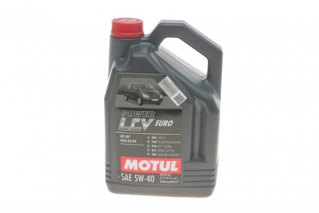 Масло 5W40 Power LCV Euro (5L) (ACEA A3/B4/API SN/CF RN0700/0710/MB229.5/VW502-505/PSA B71 2296) MOTUL 872251