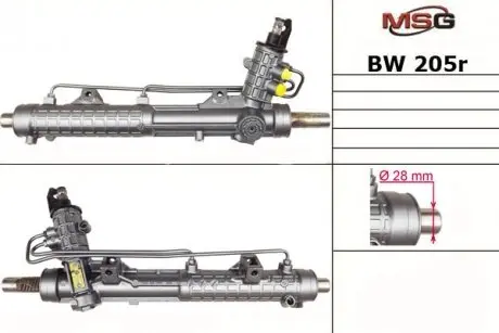 Рульова рейка з ГУР відновлена BMW 3 E46 99-05 MSG BW205R