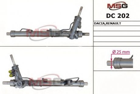 Рулевая рейка с ГПК новая DACIA Duster 2010-,RENAULT Duster 2010-,RENAULT Captur Kaptur(HHA) 2.0 16V 2013- MSG DC202