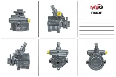 Насос ГУР відновлений Fiat Ducato 94-02, Alfa Romeo 145 96-01, Lancia Dedra 89-99 MSG FI003R