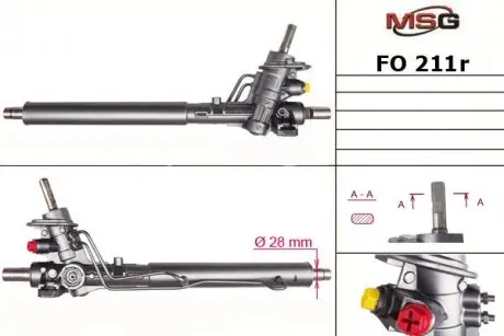 Рульова рейка з ГУР відновлена VW Sharan 95-10, Ford Galaxy 94-06, SEAT Alhambra 96-10 MSG FO211R