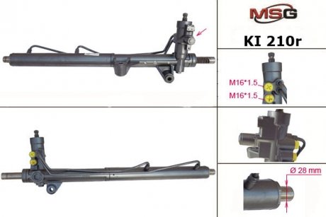 Рулевая рейка с ГУР восстановленная KIA SORENTO 2002-2009 MSG KI210R