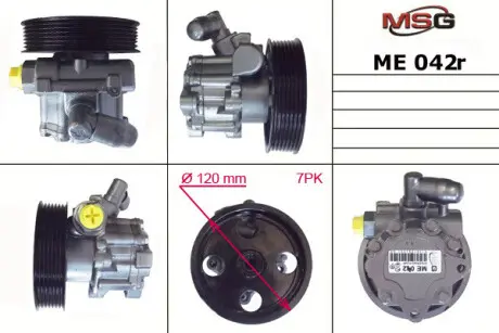 Фото насос ГУР відновлений Mercedes-Benz ML W164 05-11, Mercedes-Benz CLK W209 02-10, Mercedes-Benz Sprinter 906 06-18 MSG ME042R Насос ГУР відновлений Mercedes-Benz ML W164 05-11, Mercedes-Benz CLK W209 02-10, Mercedes-Benz Sprinter 906 06-18 MSG ME042R