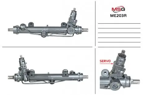 Рульова рейка з ГУР відновлена Mercedes-Benz CLC 08-11, Mercedes-Benz CLK W209 02-10, Mercedes-Benz C-Class W203 00-07 MSG ME203R