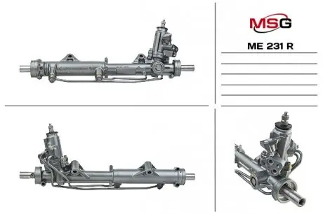 Рульова рейка з ГУР відновлена Mercedes-Benz E-Class W207 09-16, Mercedes-Benz C-Class W204 07-14, Mercedes-Benz CLK W209 02-10 MSG ME231R