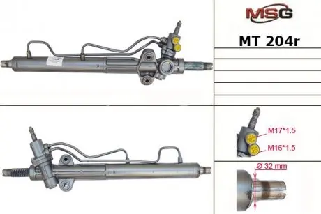 Рульова рейка з ГУР відновлена Mitsubishi Pajero III 00-07 MSG MT204R