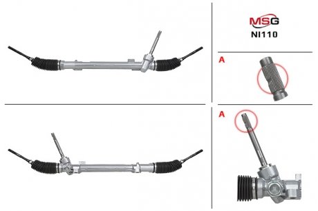 Рулевая рейка без ГПК новая NISSAN X-TRAIL (T32) 13-; NISSAN ROGUE (T32) 13- MSG NI110