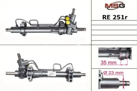 Рульова рейка з ГУР відновлена Renault Clio II 98-05, Renault Kangoo 97-07 MSG RE251R