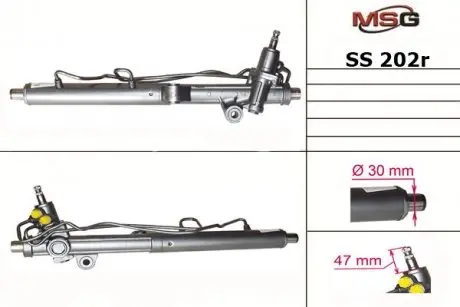 Рульова рейка з ГУР відновлена SsangYong Rexton 01-06, SsangYong Actyon 06-11, SsangYong Kyron 05-11 MSG SS202R