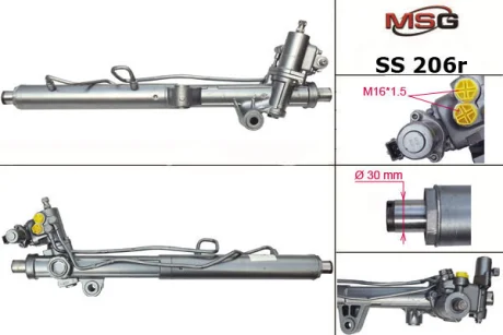 Рульова рейка з ГУР відновлена SsangYong Rexton 01-06 MSG SS206R