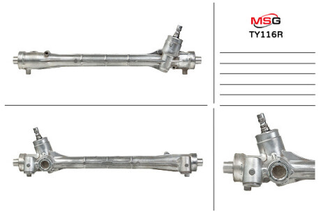 Рулевая рейка без ГУР восст. LEXUS CT 2010-,HS 2009-2012;TOYOTA AVENSIS 2009-2015, PRIUS 2012-2016 MSG TY116R